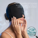 Gel Ice Face Mask - Black, 8mm Double-Sided Gel