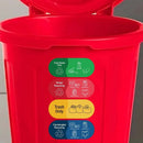 4-Color Set Sticker Decals for Mixed Recycling Trash Bins