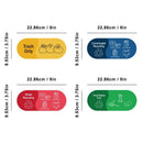 4-Color Set Sticker Decals for Mixed Recycling Trash Bins
