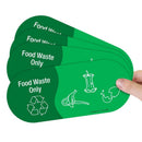 4-Color Set Sticker Decals for Mixed Recycling Trash Bins
