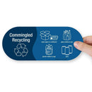 4-Color Set Sticker Decals for Mixed Recycling Trash Bins