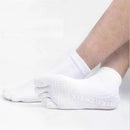 Women's Non Slip Yoga Socks Open Toe Five Finger Grip Socks Combed Cotton Pilates Dance Fitness Socks - White