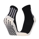 Non Slip Football Socks Grip Sports Socks Thick Towel Bottom Soccer Socks for Men Boys Adult Kids - Black L