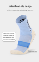 Non Slip Football Socks Grip Sports Socks Thick Towel Bottom Soccer Socks for Men Boys Adult Kids - Fluorescent Green L
