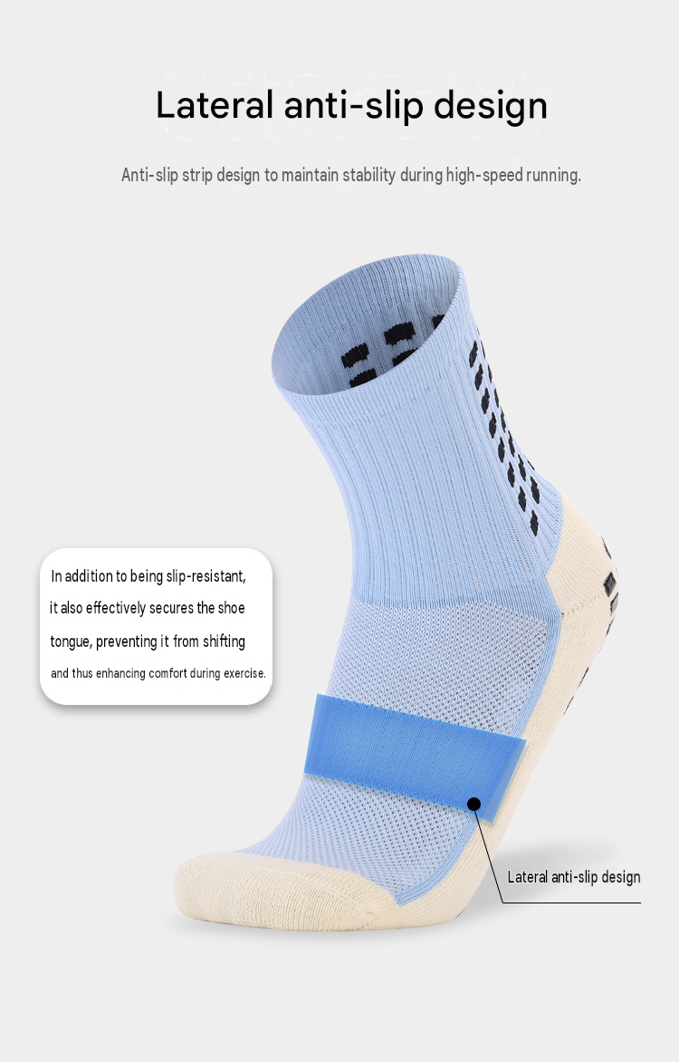 Non Slip Football Socks Grip Sports Socks Thick Towel Bottom Soccer Socks for Men Boys Adult Kids - Orange L