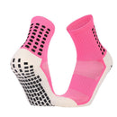 Non Slip Football Socks Grip Sports Socks Thick Towel Bottom Soccer Socks for Men Boys Adult Kids - Pink S