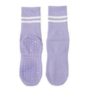 Women's Cotton Grip Yoga Socks Non Slip Pilates Socks Fitness Dance Workout Sports Socks Purple