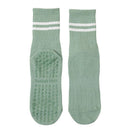 Women's Cotton Grip Yoga Socks Non Slip Pilates Socks Fitness Dance Workout Sports Socks Green