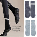 Women's Cotton Grip Yoga Socks Non Slip Pilates Socks Fitness Dance Workout Sports Socks Blue