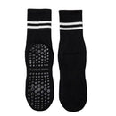 Women's Cotton Grip Yoga Socks Non Slip Pilates Socks Fitness Dance Workout Sports Socks Black