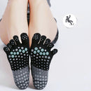 Women's Five Finger Toe Socks Non Slip Yoga Grip Socks Pilates Fitness Dance Sports Socks - Purple