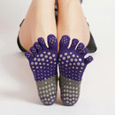 Women's Five Finger Toe Socks Non Slip Yoga Grip Socks Pilates Fitness Dance Sports Socks - Green