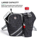 Sports Waist Pack Running Fanny Pack Hiking Fishing Waist Bag Water Bottle Holder - Black