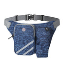 Sports Waist Pack Running Fanny Pack Hiking Fishing Waist Bag Water Bottle Holder - Blue