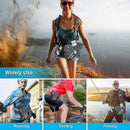 Sports Waist Pack Running Fanny Pack Hiking Fishing Waist Bag Water Bottle Holder - Blue