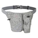 Sports Waist Pack Running Fanny Pack Hiking Fishing Waist Bag Water Bottle Holder - Gray