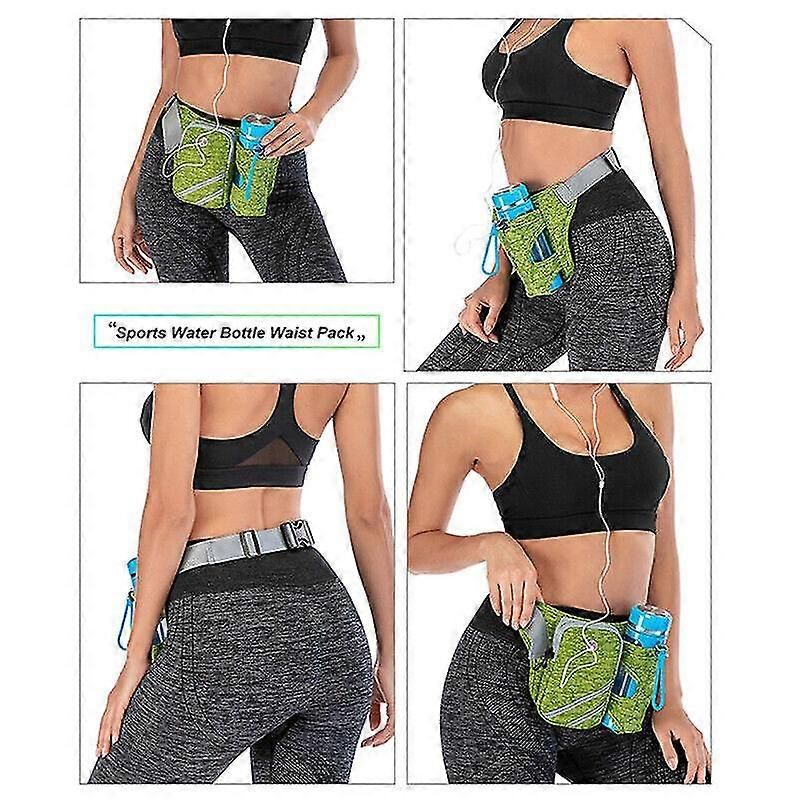 Sports Waist Pack Running Fanny Pack Hiking Fishing Waist Bag Water Bottle Holder - Gray