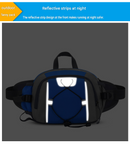Running Waist Bag with Water Bottle Holder Reflective Strips Multi Pocket Outdoor Sports Fanny Pack - Lake Blue