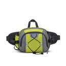 Running Waist Bag with Water Bottle Holder Reflective Strips Multi Pocket Outdoor Sports Fanny Pack - Green