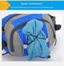 Running Waist Bag with Water Bottle Holder Reflective Strips Multi Pocket Outdoor Sports Fanny Pack - Green