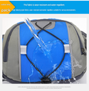 Running Waist Bag with Water Bottle Holder Reflective Strips Multi Pocket Outdoor Sports Fanny Pack - Green