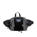 Running Waist Bag with Water Bottle Holder Reflective Strips Multi Pocket Outdoor Sports Fanny Pack - Black