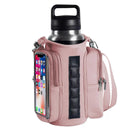 Waterproof Magnetic Bottle Bag, Lightweight Crossbody Shoulder Bag, Portable Water Bottle Holder for Gym & Hiking - Pink