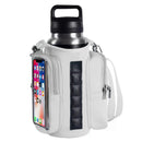 Waterproof Magnetic Bottle Bag, Lightweight Crossbody Shoulder Bag, Portable Water Bottle Holder for Gym & Hiking - White