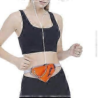Fanny Pack Breathable Waist Bag with Water Bottle Holder Multi Pocket Running Hiking Cycling Fitness Outdoor Sports - Orange
