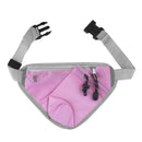 Fanny Pack Breathable Waist Bag with Water Bottle Holder Multi Pocket Running Hiking Cycling Fitness Outdoor Sports - Pink