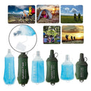 Collapsible Water Bottle Reusable Foldable Roll-Up Bottle Lightweight Space Saving for Hiking Camping Travel Sports Black - 250ML
