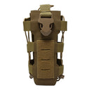 Water Bottle Holder Pouch with Molle Attachment and Buckle for Hiking - Khaki