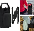 Insulated Sports Water Bottle Carrier Bag with Shoulder Strap Adjustable Crossbody Bottle Holder for Running Cycling Hiking Fitness Outdoor - Black