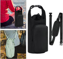 Insulated Sports Water Bottle Carrier Bag with Shoulder Strap Adjustable Crossbody Bottle Holder for Running Cycling Hiking Fitness Outdoor - Black