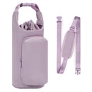 Insulated Sports Water Bottle Carrier Bag with Shoulder Strap Adjustable Crossbody Bottle Holder for Running Cycling Hiking Fitness Outdoor - Purple