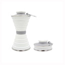 Collapsible Water Bottle, 500ml Sport Water Bottle, Foldable Water Bottles For Travel Gym Camping Hiking - White