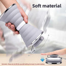 Collapsible Water Bottle, 500ml Sport Water Bottle, Foldable Water Bottles For Travel Gym Camping Hiking - White