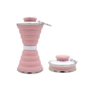 Collapsible Water Bottle, 500ml Sport Water Bottle, Foldable Water Bottles For Travel Gym Camping Hiking - Pink