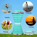 Collapsible Water Bottle, 500ml Sport Water Bottle, Foldable Water Bottles For Travel Gym Camping Hiking - Pink