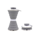 Collapsible Water Bottle, 500ml Sport Water Bottle, Foldable Water Bottles For Travel Gym Camping Hiking - Gray