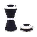 Collapsible Water Bottle, 500ml Sport Water Bottle, Foldable Water Bottles For Travel Gym Camping Hiking - Black