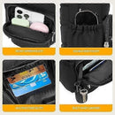 Insulated Water Bottle Holder with Strap Crossbody Carrier Bag with Phone Pocket for Hiking - Black