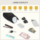 Insulated Water Bottle Holder with Strap Crossbody Carrier Bag with Phone Pocket for Hiking - Pink