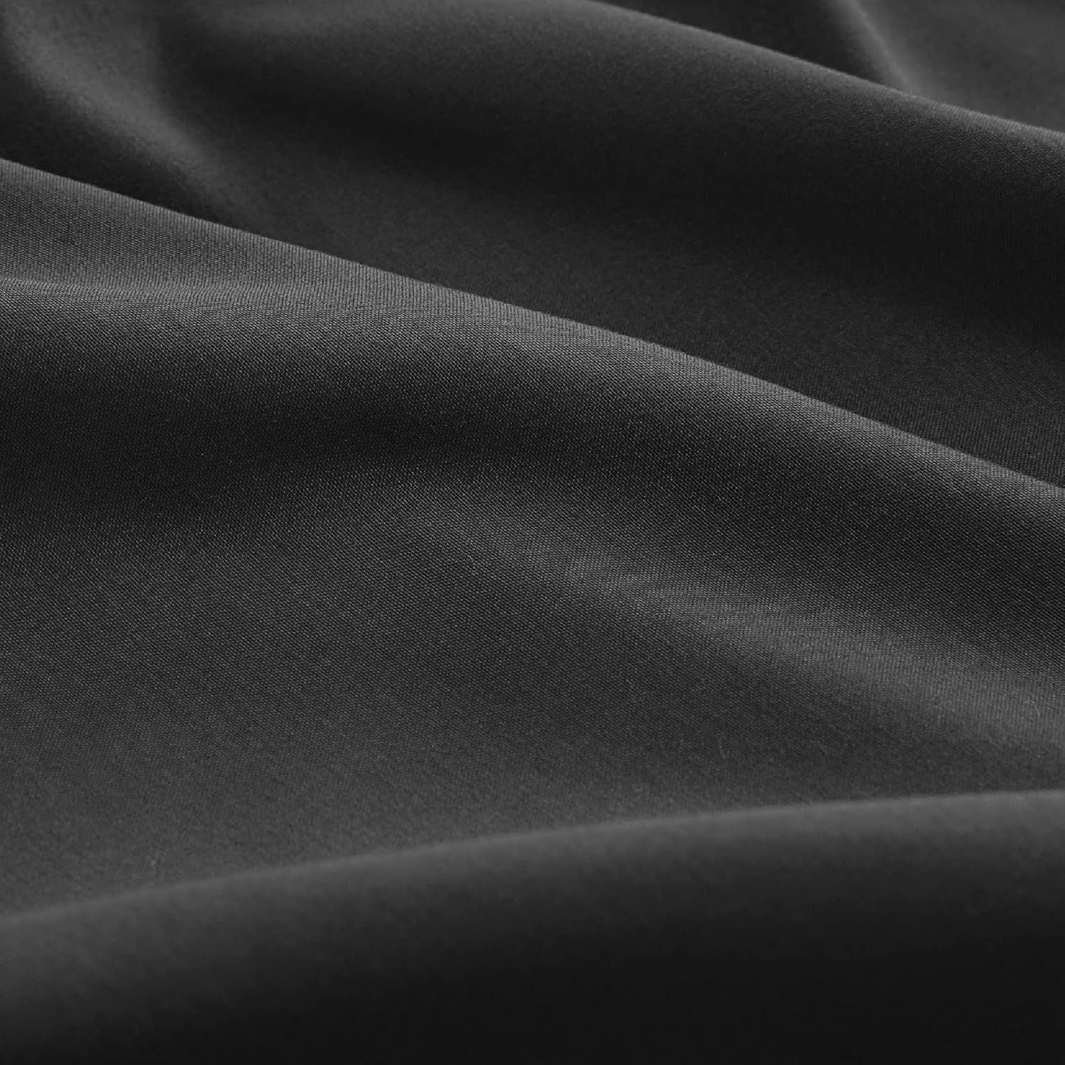 2000TC Hotel Quality Fitted Sheets - 2 Piece Fitted Sheets  -Breathable Bedding - Wrinkle, Fade, Stain Resistant- 16inch/40cm Deep Pocket Fitted Bed Sheets-Wrinkle and Fade Resistant,(Black,Double)