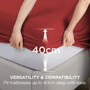 2000TC Hotel Quality Fitted Sheets - 2 Piece Fitted Sheets  -Breathable Bedding - Wrinkle, Fade, Stain Resistant- 16inch/40cm Deep Pocket Fitted Bed Sheets-Wrinkle and Fade Resistant,(Red,Single)