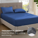 2000TC Hotel Quality Fitted Sheets - 2 Piece Fitted Sheets  -Breathable Bedding - Wrinkle, Fade, Stain Resistant- 16inch/40cm Deep Pocket Fitted Bed Sheets-Wrinkle and Fade Resistant,(Royal blue,Single)