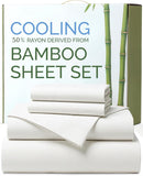 4 Piece Ultra Soft Bamboo Breathable Sheet Set -Hotel 2000TC Breathable Bed Sheets Set with 37 Centimetre Deep Pocket-Breathable Sheets for Hot Sleepers(White,Double)