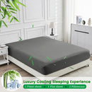 3 Piece Ultra Soft Bamboo Breathable Sheet Set -Hotel 2000TC Breathable Bed Sheets Set with 37 Centimetre Deep Pocket-Breathable Sheets for Hot Sleepers(Grey,King Single)