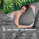3 Piece Ultra Soft Bamboo Breathable Sheet Set -Hotel 2000TC Breathable Bed Sheets Set with 37 Centimetre Deep Pocket-Breathable Sheets for Hot Sleepers(Grey,King Single)