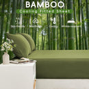 3 Piece Ultra Soft Bamboo Breathable Sheet Set -Hotel 2000TC Breathable Bed Sheets Set with 37 Centimetre Deep Pocket-Breathable Sheets for Hot Sleepers(Olive green,King Single)